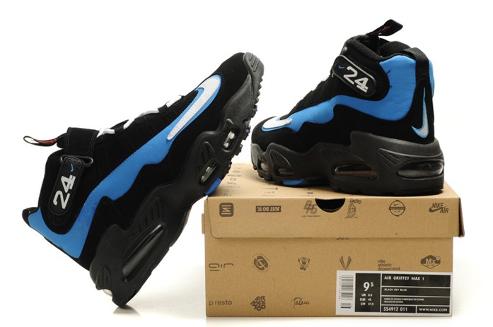 Nike Ken Griffen Max Chaussures Hommes 2014 Sale Noir Bleu (2)